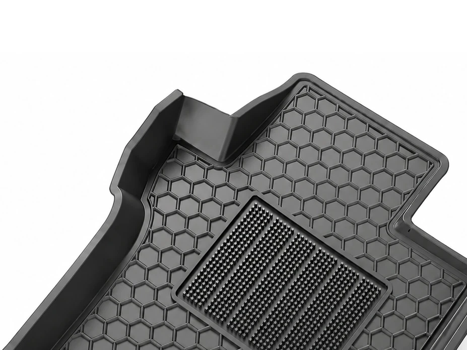 Gray car mat texture closeup