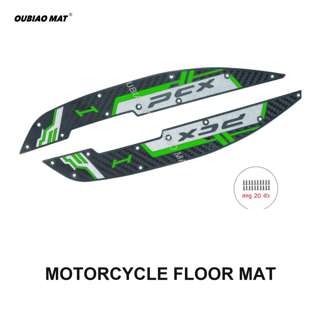 PCX160 2021-2024 Carbon Fiber Pattern Motorcycle Floor Mats