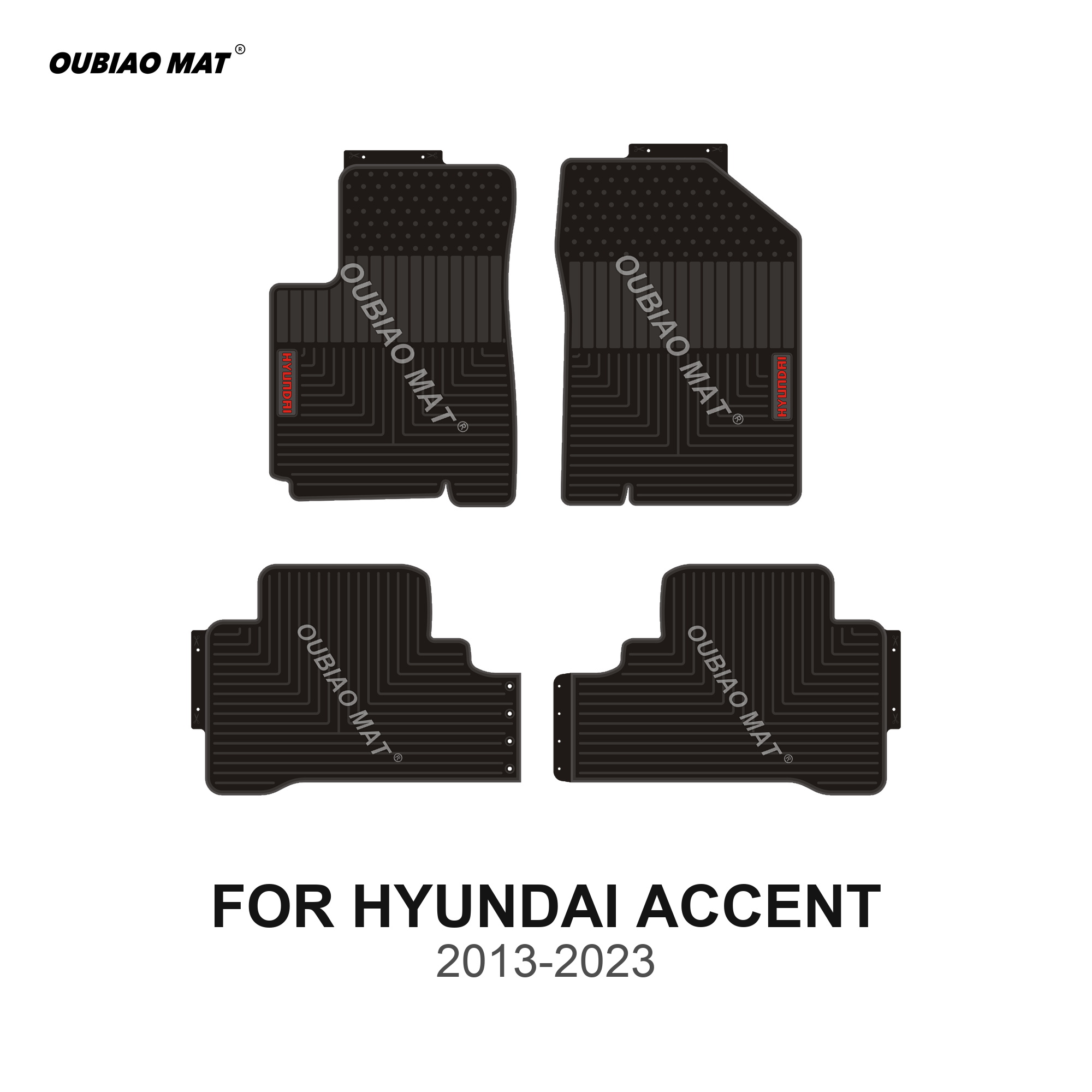 HYUNDAI ACCENT Car Floor Mats 2013-2023