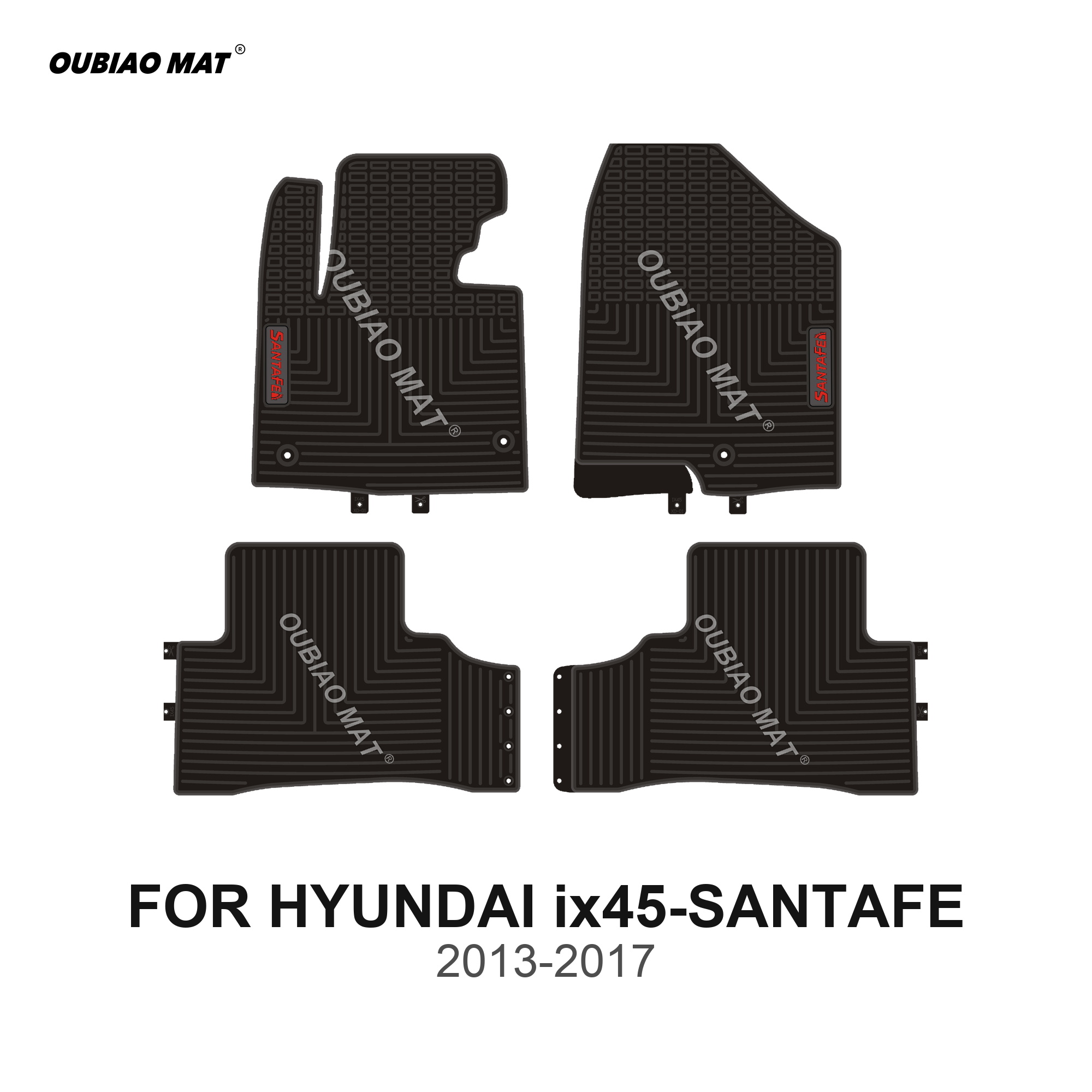 HYUNDAI ix45-SANTAFE Car Floor Mats 2013-2017