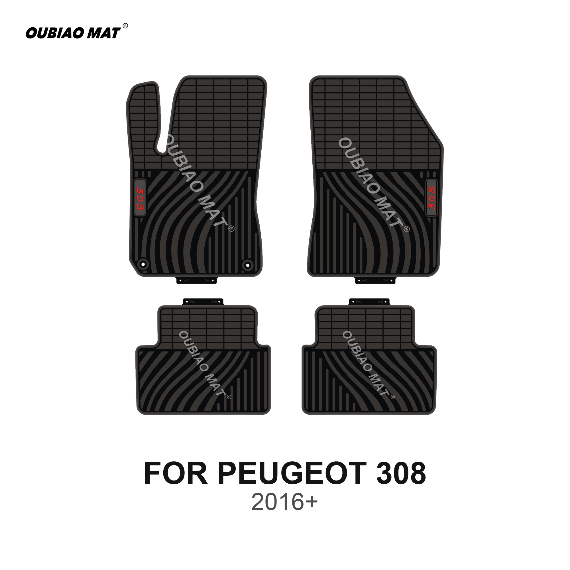 PEUGEOT 308 Car Floor Mats 2016+