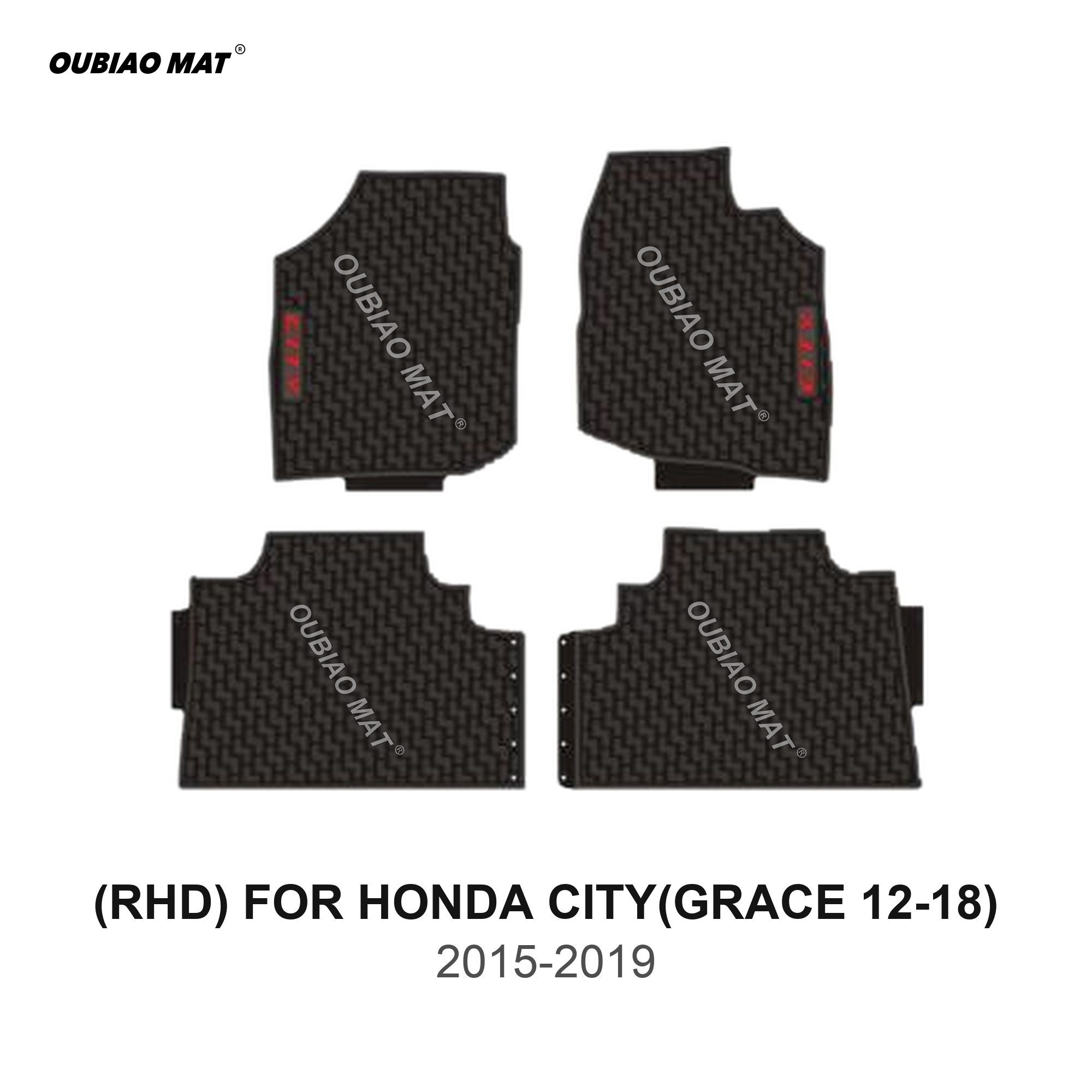 RHD HONDA CITY(GRACE 12-18) Car Floor Mats 2015-2019