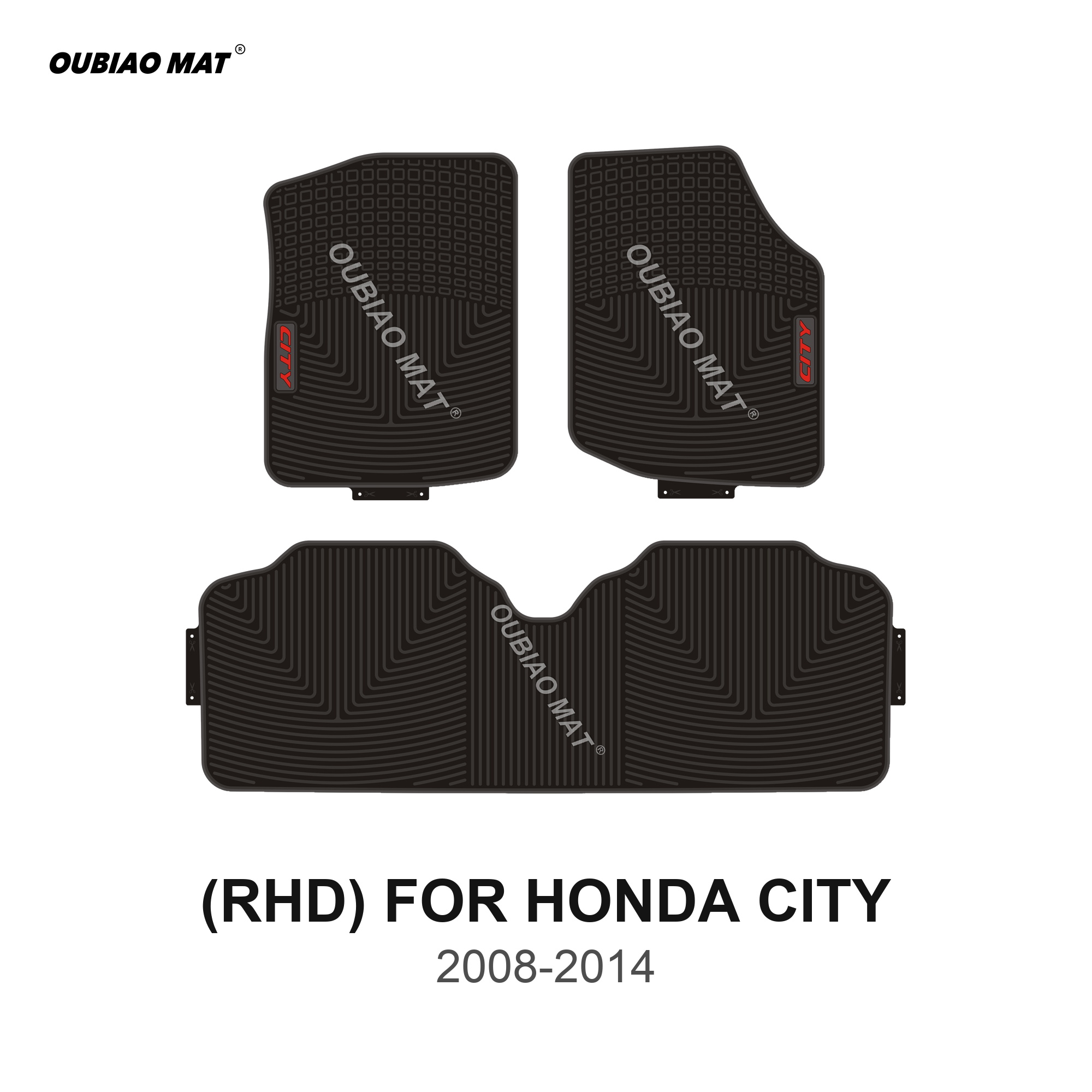 RHD HONDA CITY Car Floor Mats 2008-2014