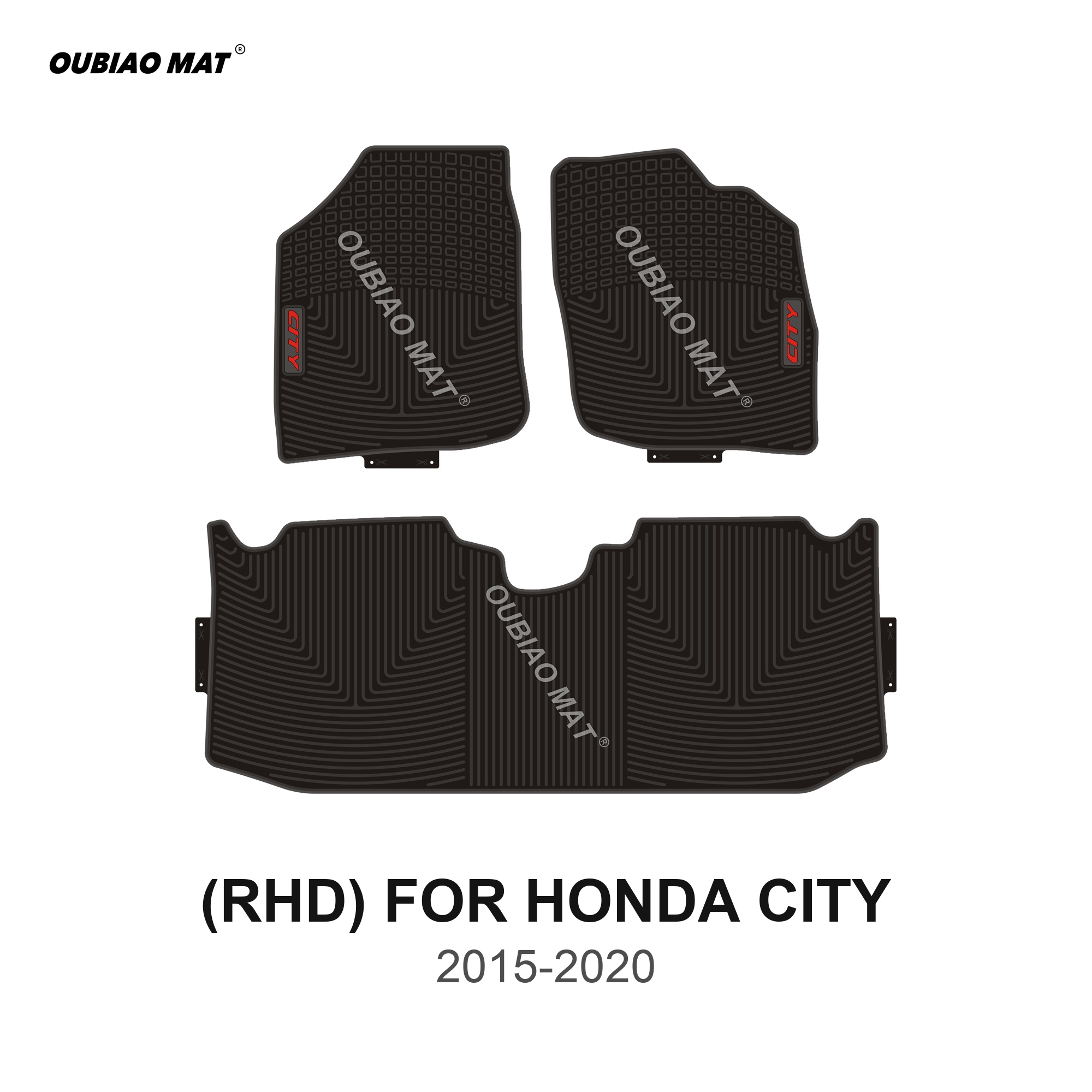RHD HONDA CITY Car Floor Mats 2015-2020