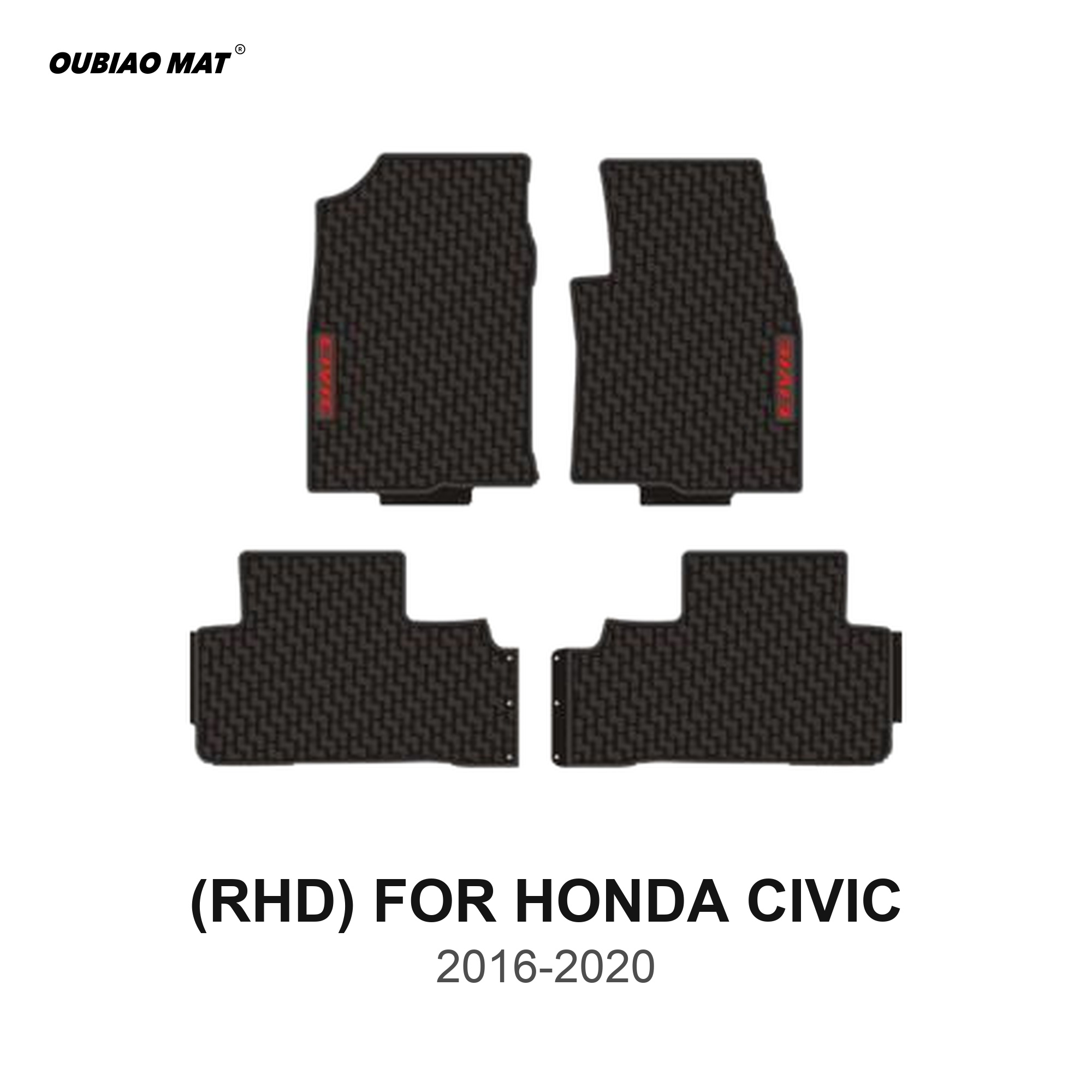 RHD HONDA CIVIC Car Floor Mats 2016-2020