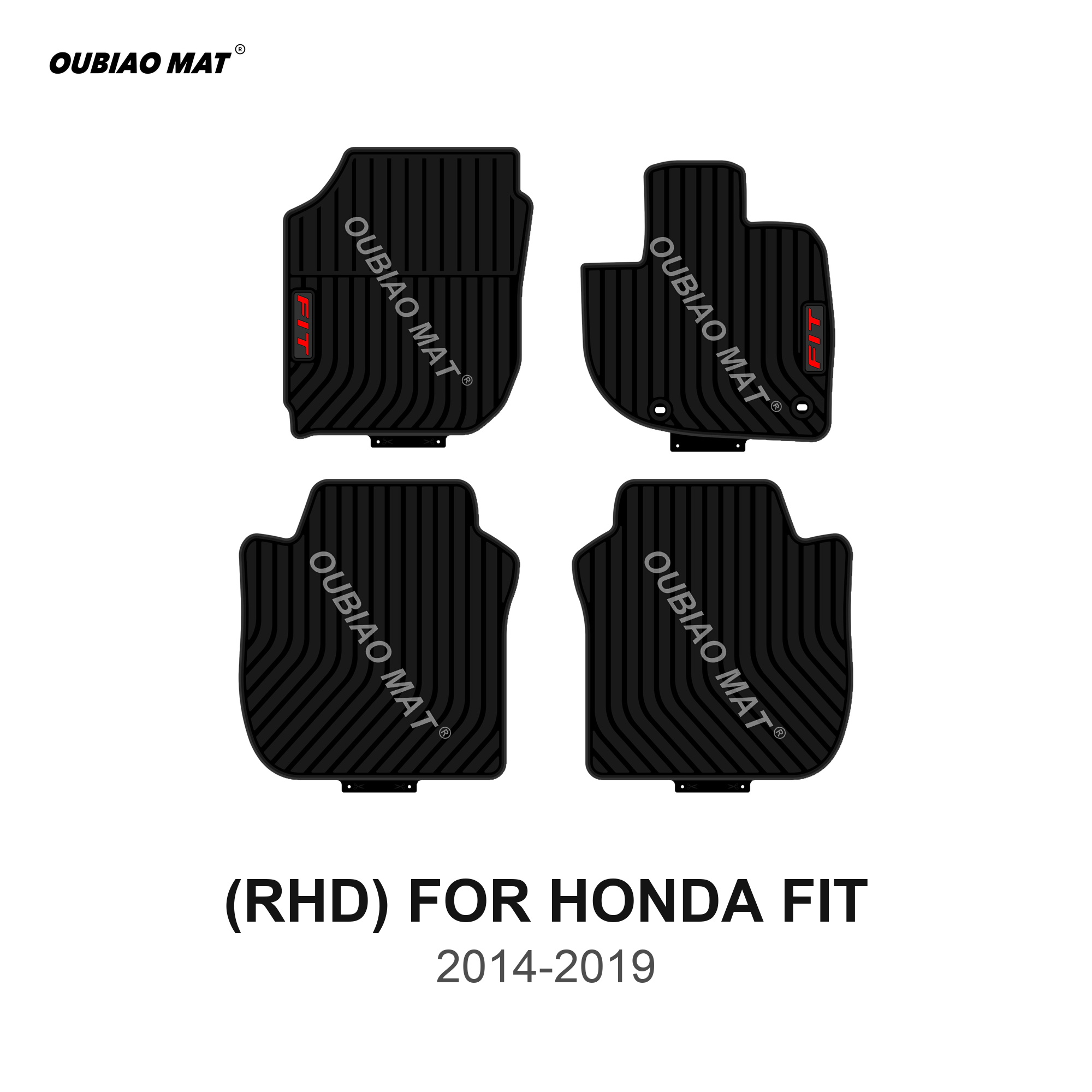 RHD HONDA FIT Car Floor Mats 2014-2019
