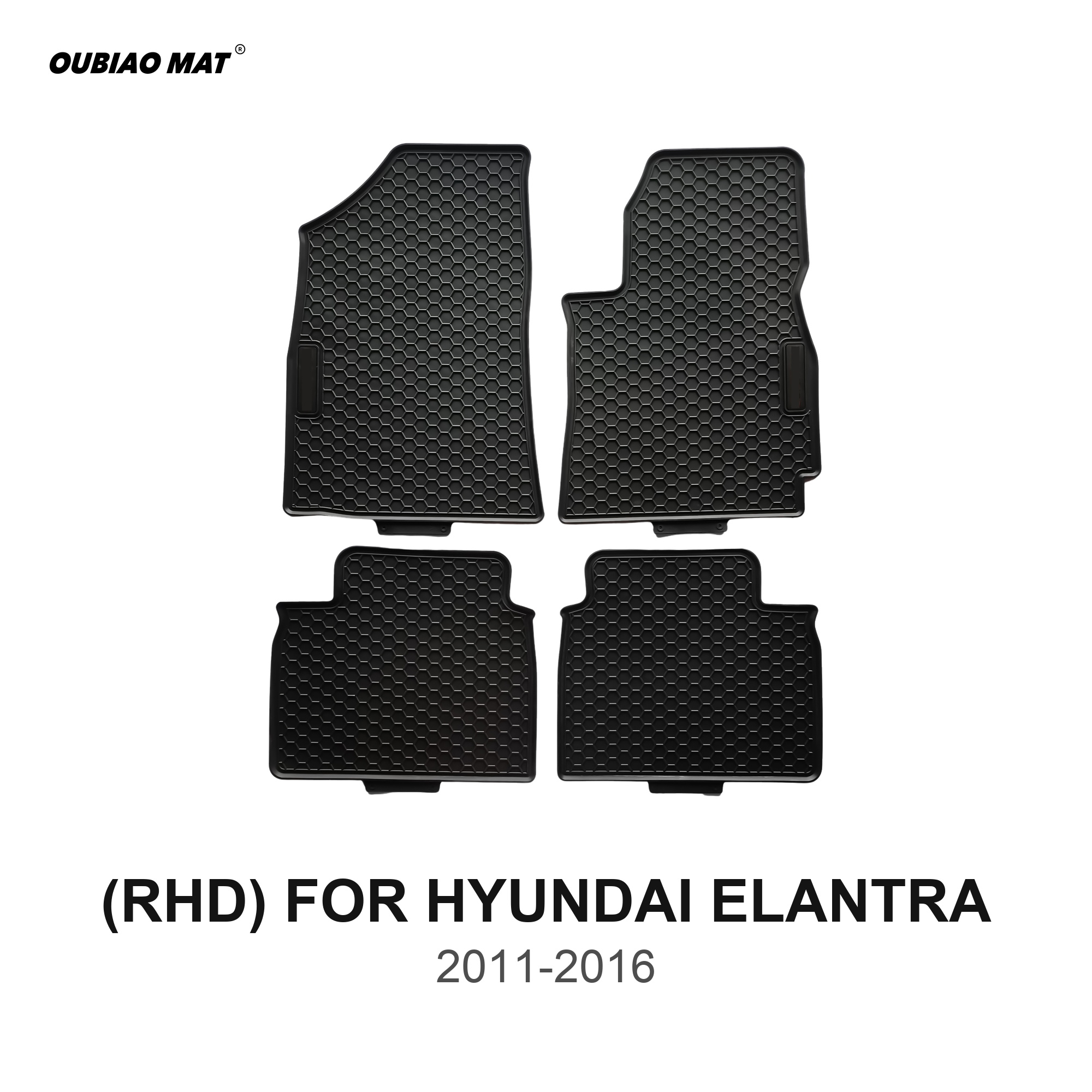 RHD HYUNDAI ELANTRA Car Floor Mats 2011-2016