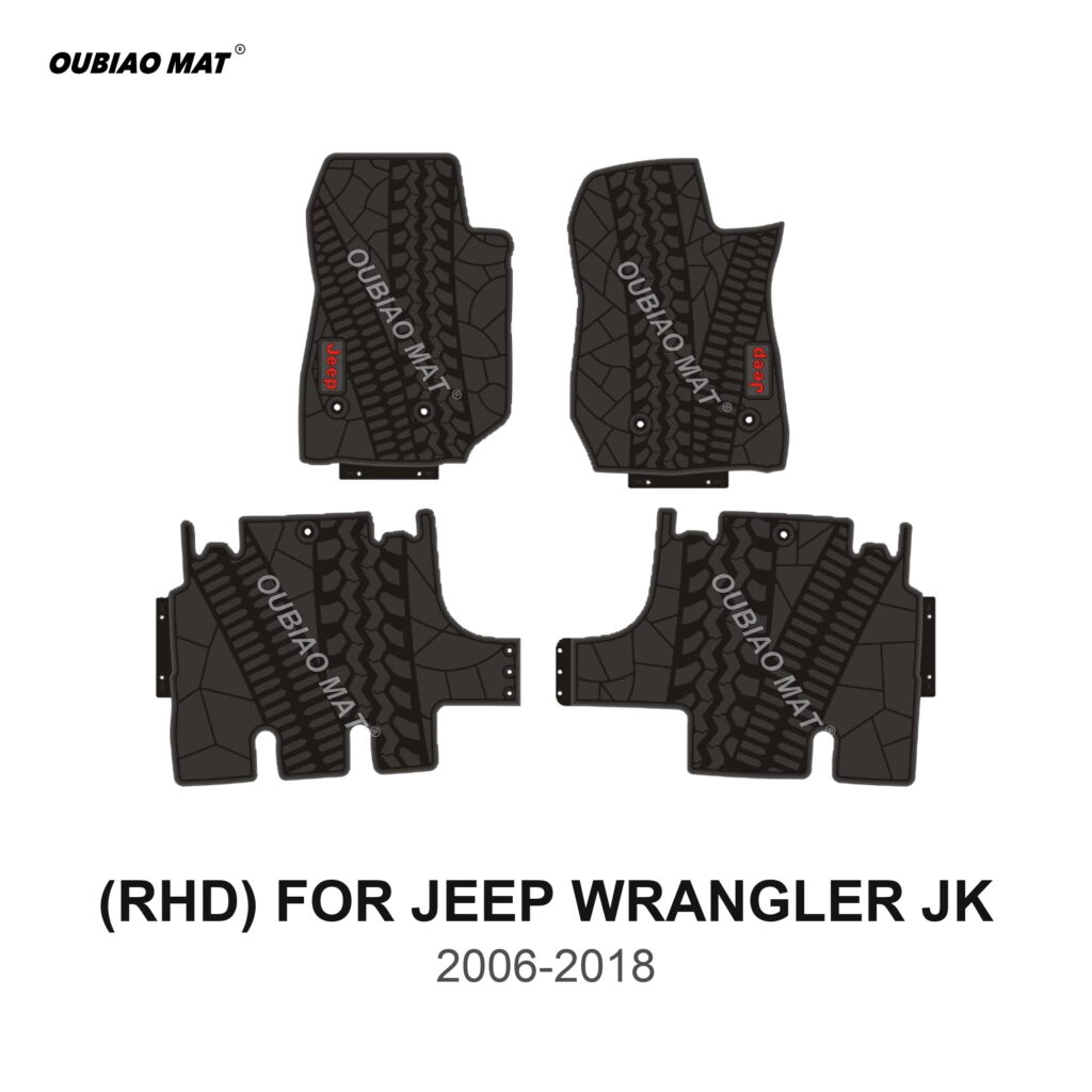 RHD JEEP WRANGLER JK Car Floor Mats 2006-2018